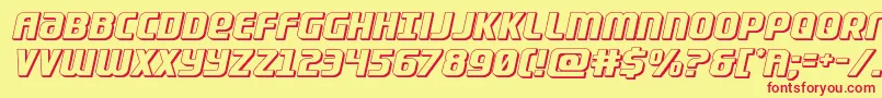 Lightsider3D Font – Red Fonts on Yellow Background