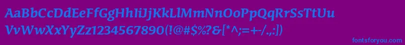 CongabravastdSmbd Font – Blue Fonts on Purple Background