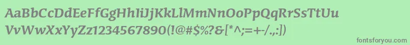 フォントCongabravastdSmbd – 緑の背景に灰色の文字