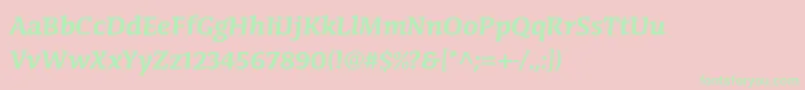 CongabravastdSmbd Font – Green Fonts on Pink Background