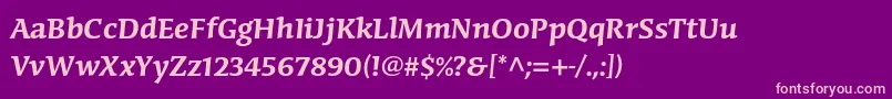 フォントCongabravastdSmbd – 紫の背景にピンクのフォント