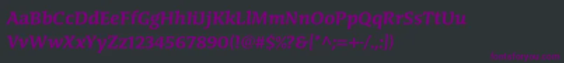 Шрифт CongabravastdSmbd – фиолетовые шрифты на чёрном фоне