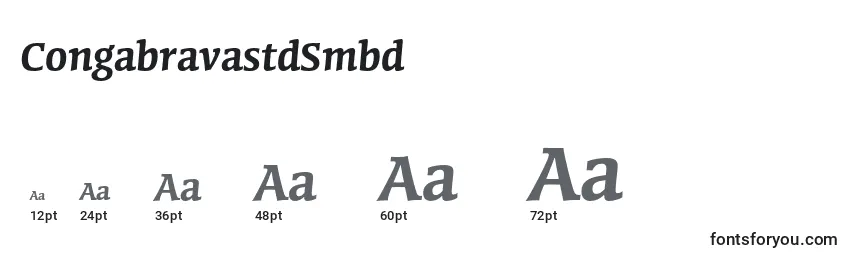 CongabravastdSmbd Font Sizes