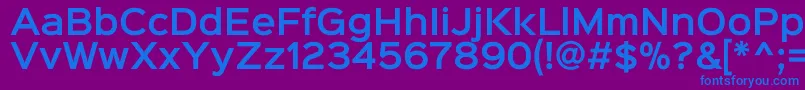 Sinkinsans600semibold-Schriftart – Blaue Schriften auf violettem Hintergrund