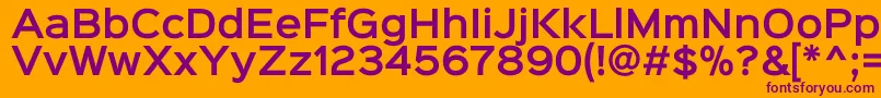 Saiba mais sobre a fonte Sinkinsans600semibold Fonte Sinkinsans600semibold – fontes roxas em um fundo laranja