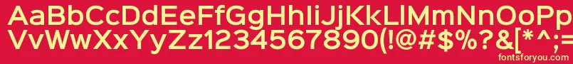 フォントSinkinsans600semibold – 黄色の文字、赤い背景