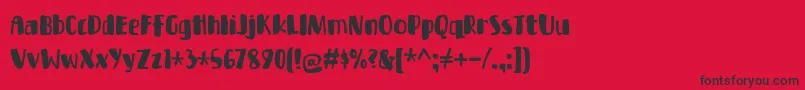 BottlePartyDemo Font – Black Fonts on Red Background