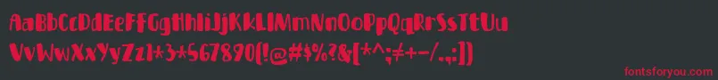 BottlePartyDemo Font – Red Fonts on Black Background