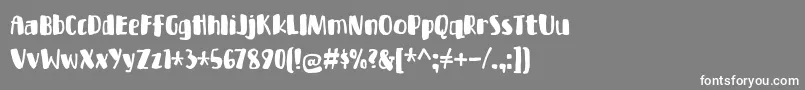 フォントBottlePartyDemo – 灰色の背景に白い文字