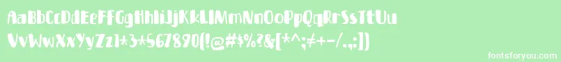BottlePartyDemo Font – White Fonts on Green Background