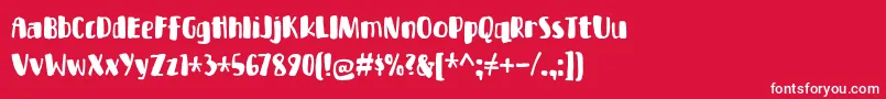 BottlePartyDemo Font – White Fonts on Red Background