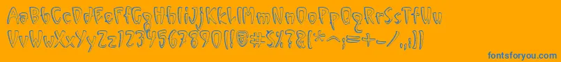 VinylSawtoothOutlineItcTt Font – Blue Fonts on Orange Background