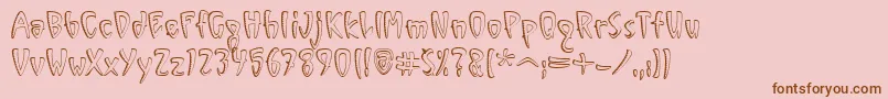 VinylSawtoothOutlineItcTt Font – Brown Fonts on Pink Background