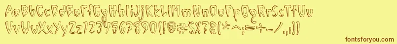 VinylSawtoothOutlineItcTt Font – Brown Fonts on Yellow Background