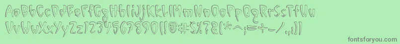 VinylSawtoothOutlineItcTt Font – Gray Fonts on Green Background