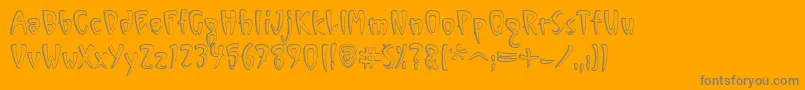 VinylSawtoothOutlineItcTt Font – Gray Fonts on Orange Background