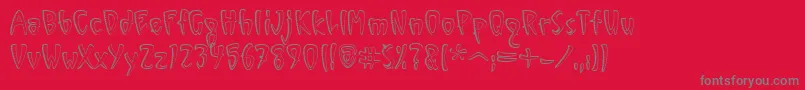 VinylSawtoothOutlineItcTt Font – Gray Fonts on Red Background