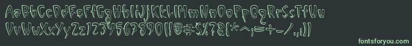 VinylSawtoothOutlineItcTt Font – Green Fonts on Black Background