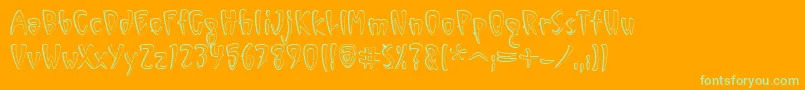 VinylSawtoothOutlineItcTt Font – Green Fonts on Orange Background