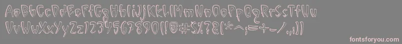 VinylSawtoothOutlineItcTt Font – Pink Fonts on Gray Background
