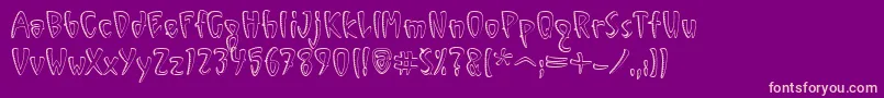 VinylSawtoothOutlineItcTt Font – Pink Fonts on Purple Background