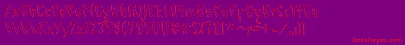 VinylSawtoothOutlineItcTt Font – Red Fonts on Purple Background
