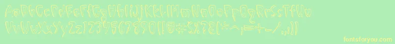 VinylSawtoothOutlineItcTt Font – Yellow Fonts on Green Background