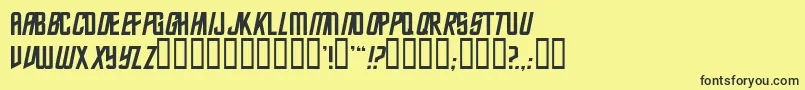 Trekkiesansssk Font – Black Fonts on Yellow Background