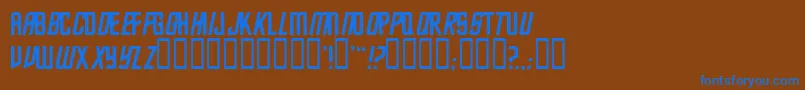 Trekkiesansssk-fontti – siniset fontit ruskealla taustalla