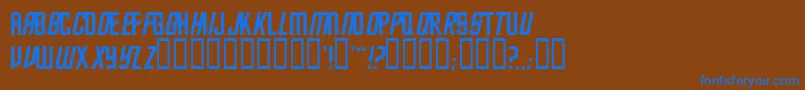 Trekkiesansssk Font – Blue Fonts on Brown Background