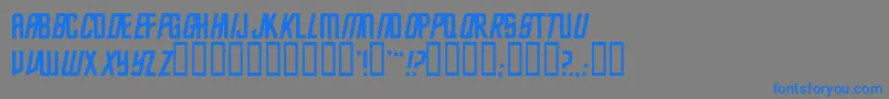 フォントTrekkiesansssk – 灰色の背景に青い文字