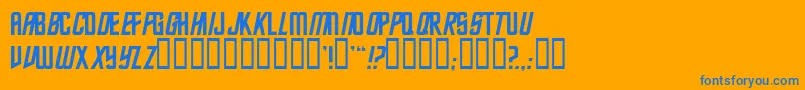 Trekkiesansssk Font – Blue Fonts on Orange Background