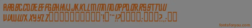 Trekkiesansssk Font – Brown Fonts on Gray Background