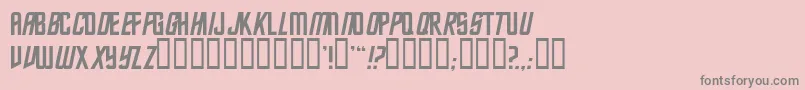 Trekkiesansssk-Schriftart – Graue Schriften auf rosa Hintergrund