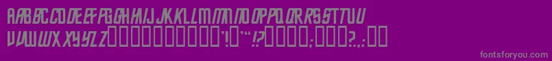 Trekkiesansssk-fontti – harmaat kirjasimet violetilla taustalla