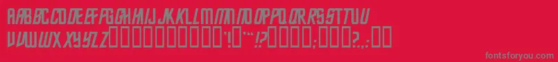 Trekkiesansssk-fontti – harmaat kirjasimet punaisella taustalla