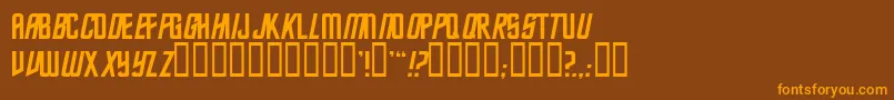 Trekkiesansssk Font – Orange Fonts on Brown Background
