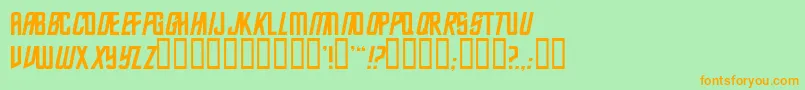 Trekkiesansssk Font – Orange Fonts on Green Background