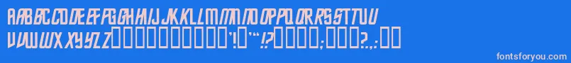 Trekkiesansssk Font – Pink Fonts on Blue Background