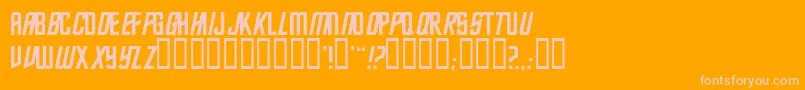 Trekkiesansssk Font – Pink Fonts on Orange Background