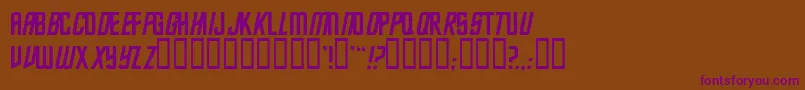 Шрифт Trekkiesansssk – фиолетовые шрифты на коричневом фоне