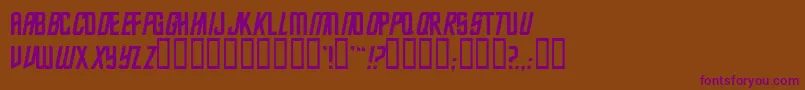 Trekkiesansssk Font – Purple Fonts on Brown Background