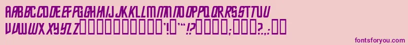 Trekkiesansssk Font – Purple Fonts on Pink Background