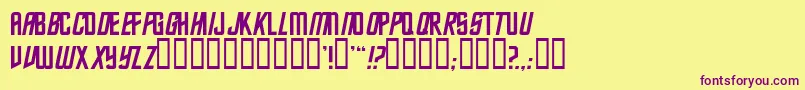 Trekkiesansssk Font – Purple Fonts on Yellow Background