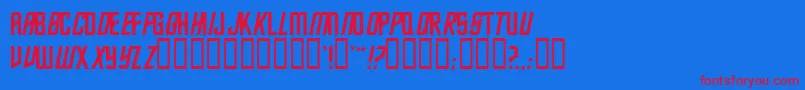 Trekkiesansssk Font – Red Fonts on Blue Background