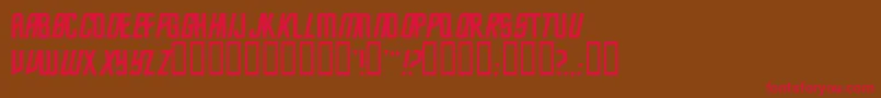 Trekkiesansssk Font – Red Fonts on Brown Background