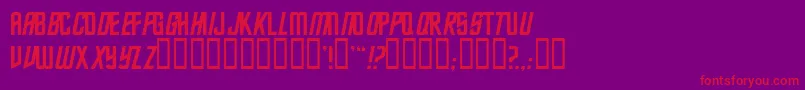 Trekkiesansssk Font – Red Fonts on Purple Background