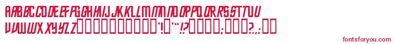 フォントTrekkiesansssk – 白い背景に赤い文字