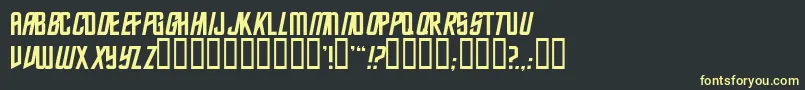 Trekkiesansssk Font – Yellow Fonts on Black Background
