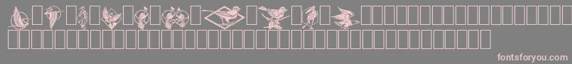 fuente Fabeldyr2 – Fuentes Rosadas Sobre Fondo Gris